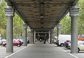 Le viaduc sous la station.