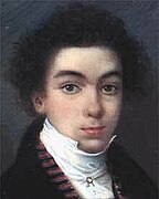 Simón Bolívar aos 17 anos, en 1800 ou 1801.