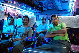 On board a VIP bus from Bangkok to Phuket