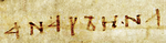 Annas namnteckning (på kyrilliska: "АНА РЬИНА") på ett privilegiebrev (1063) till klosterkyrkan i Saint-Crépin.[5] Idag förvaras brevet på Frankrikes nationalbibliotek.