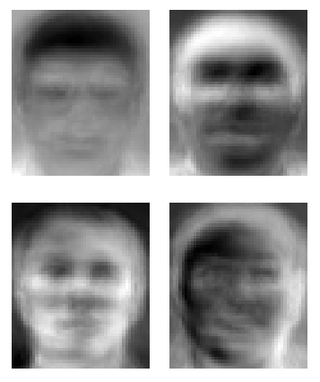 <span class="mw-page-title-main">Eigenface</span> Set of eigenvectors used in the computer vision problem of human face recognition