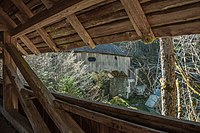 Hüslibrücke covered bridge over the Wattbach river. Author: Hans R Jung.