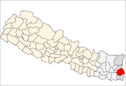 map of Ilam, Nepal