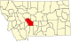 State map highlighting Meagher County