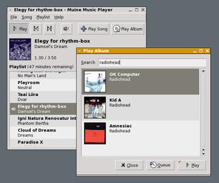 <span class="mw-page-title-main">Muine</span> Open source audio player