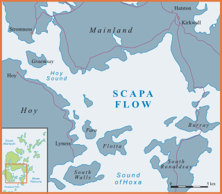 <span class="mw-page-title-main">Scapa Flow</span> Body of water in the Orkney Islands, Scotland