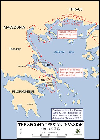 <span class="mw-page-title-main">Second Persian invasion of Greece</span> 480–479 BC phase of the Greco-Persian Wars