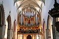 Die Goll-Orgel von St. Martin, Memmingen. Auf der Emporte probt der Knabenchor capella vocalis aus Reutlingen.