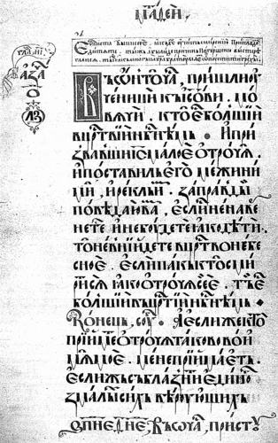 Новий устав («Пересопницьке євангеліє», 16 ст.)