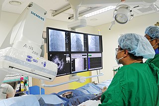 <span class="mw-page-title-main">Coronary catheterization</span> Radiography of heart and blood vessels