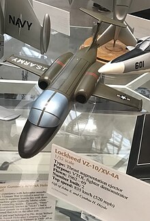 1/32 scale model of the Lockheed VZ-10/XV-4A at the Steven F. Udvar-Hazy Center. 1-32ScaleModelofXV-4.jpg