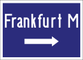 Autobahnausfahrt-Ankündigungstafel