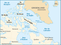 Carte de la baie de Baffin.