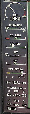 Cessna 172's G1000 tachometer (1,060 RPM) and engine hours (1736.7 hours) C172 g1000 mfd.jpg