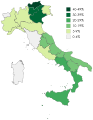 Odierna frequenza d'uso delle lingue e dei dialetti d'Italia (dati ISTAT, 2015).