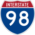 Interstate 98 marker