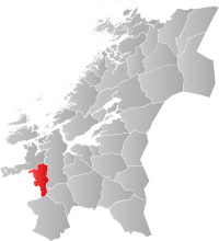 Kart som viser Rindal kommune.