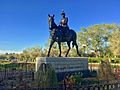 Equestrian statue of Queen Elizabeth II riding Burmese in Regina, Saskatchewan, Canada