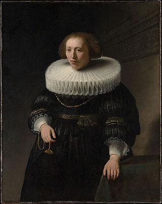 <i>Portrait of a Woman, probably a Member of the Van Beresteyn Family</i> 1632 painting by Rembrandt