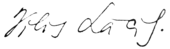 Signature de Vilis Lācis