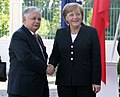 Lech Kaczyński i kanclerz Niemiec Angela Merkel (2007)