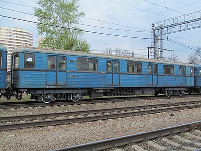 Метровагон типа 81-714.2 № 3080 перед утилизацией