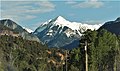 Abrams Mountain seen from southbound US Highway 550, approaching Ouray.