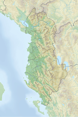 Map showing the location of Butrint National Park