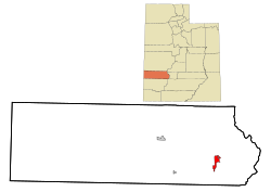 Location in Beaver County and the state of Utah