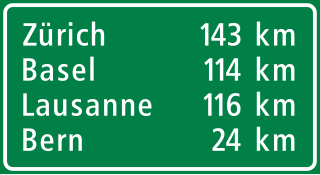 <span class="mw-page-title-main">Road signs in Switzerland and Liechtenstein</span> Overview of road signs in Switzerland and Liechtenstein