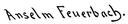 Assinatura de Anselm Feuerbach