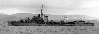 HMS <i>Mahratta</i> (G23) Destroyer of the Royal Navy