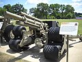 The only surviving prototype M2A2 Terra Star Auxiliary Propelled Howitzer at the Rock Island Arsenal Museum. Note the tri-star wheel system and auxiliary drive system on the right trail leg.