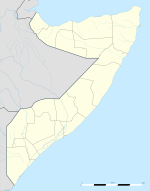 Location of Mogadishu in Somalia