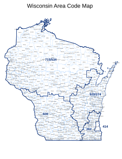 <span class="mw-page-title-main">Area code 262</span> Area code for southeastern Wisconsin, United States