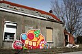 Street art by Ces53 in Doel. Since the depopulation of Doel, it is attracting street artists.