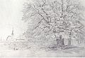 Grove at Interlaken, drawing by Felix Mendelssohn 1842