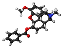 Benzhydrocodone molecule ball.png