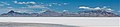 Volcano Peak (left), Rishel Peak (left of center) and Tetzlaff Peak (right) from Bonneville Salt Flats