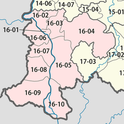 Carte des districts de la province