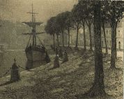 De bomen bij de haven