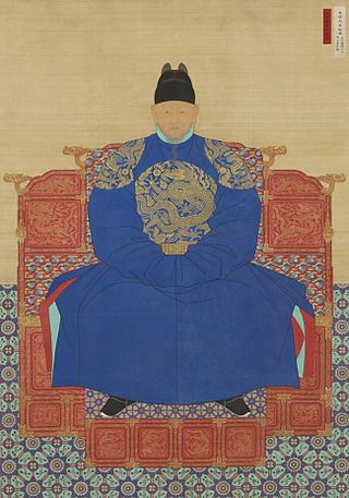 <span class="mw-page-title-main">Taejo of Joseon</span> Founder of the Korean Joseon dynasty (r. 1392–1398)