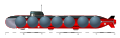 Configuración interna, conjetura, del Submarino pr1910 Losharik formato svg