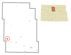 Location of Velva, North Dakota