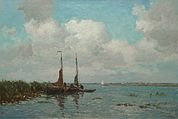 Fishing boats near Kortenhoef (about 1920).