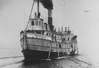 SS <i>Vernon</i> American passenger and package freighter ship sunk in Lake Michigan