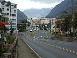 Wailuku vanaf de the Wai'ale Drive Bridge.