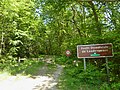 Panneau à l'entrée de la forêt domaniale de Landévennec