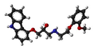 <span class="mw-page-title-main">Carvedilol</span> Blood pressure medication