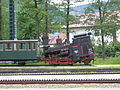 Locomotive of the cog railway on the Schneeberg